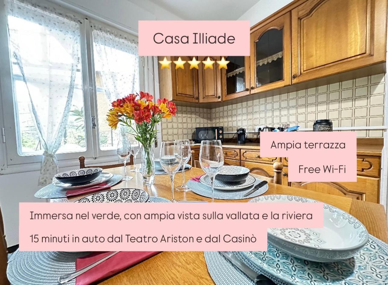 Ferienwohnung Sanremo Mare E Relax - Affittasi "Casa Illiade" Con Parcheggio Libero, Terrazza E Wi-Fi Exterior foto